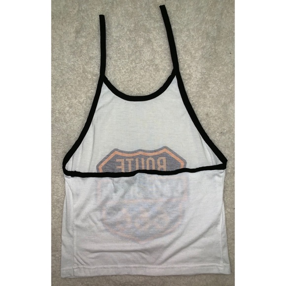 Biker Halter Crop Top - Picture 2 of 3